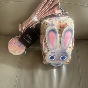 Loungefly Kids Bunny Bag - Pink and Gray